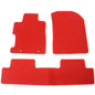 IKON MOTORSPORTS, Floor Mat Compatible with 2006-2011 Honda Civic, Factory Fitment Red Nylon Front & Rear Car Floor Mats Liner Carpets Replacement 3PC
