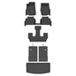 Floor Mats & Cargo Liner for Jeep Grand Cherokee L 2021-2025 (6-Passenger No Center Console) with Backrest Mat, All Weather TPE Heavy Duty Automotive Floor Liners Full Set Accessories Black - style: 21) For Grand Cherokee L 2021-2025 (6-Seat) Set