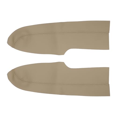 X AUTOHAUX Pair Synthetic Leather Car Front Door Panels Armrest Cover Beige for Honda Civic 2006-2011 Sedan - color: beige
