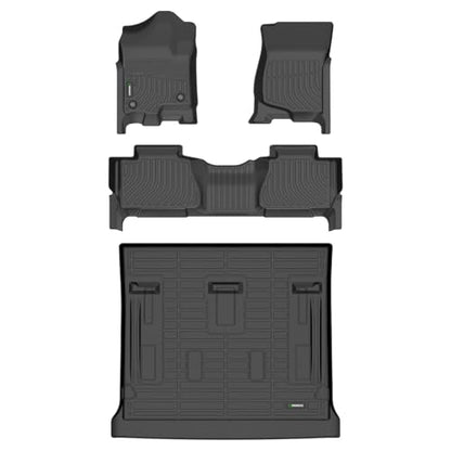 ANBINGO®Fit for Chevy Tahoe/GMC Yukon Floor Mats 8 Seat 2007-2014,for GMC Yukon(NO XL) Car Weather Mat All Weather Mats for Chevy Tahoe TPE Car Matt Rugs for Tahoe Rubber Trunk Carpet for Yukon - size: 2007-2014 Tahoe/Yukon Set
