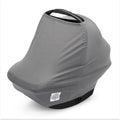 Parker Baby 4 in 1 Car Seat Cover for Girls and Boys - Stretchy Carseat Canopy, Nursing Cover, Grocery Cart Cover, High Chair Cover - “Pewter” - color: Pewter