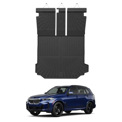 Mixsuper Cargo Liner for B M W X5 (G05) 2026 2025-2019, All Weather Trunk Mat Backrest Mat TPE Back Seat Cover Protector for X5 Accessories - size: 19-26 |X5 (G05)| Cargo & Backrest Mat