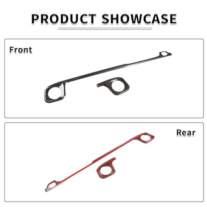 Real Carbon Fiber Interior Center Console Side Outlet Trend Decorative Strip for Mercedes-Benz G-Class W464 2019 to 2025 G350 G400 G500 (Black)