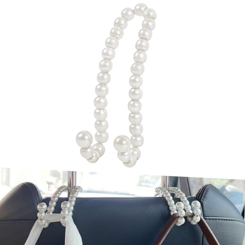 1PCS Car Pearl Seat Headrest Hook, Car Hangers Organizer Purse Hook, Universal Auto Seat Storage Organizer Hook Hanger, Auto Multifunctional Hooks Decoration for Car Organizer (1PCS) - color: 1PCS