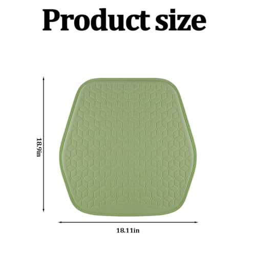 Gel Car Seat Cushion, Soft Cooling Honeycomb Non-Slip Vehicle Seat Bottom Mat for Long Sitting, Breathable Automotive Interior Chair Pad to Reduce Sweat, Universal for Truck SUV RV (Green) - color: Green