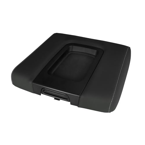 Front Seat Center Console Armrest Lid Cover with Liner Mat Black Compatible with 2014-2019 Chevrolet Chevy Silverado Suburban Tahoe GMC Sierra Yukon XL Replaces 22881398 22876379 - color: Black Armrest Lid with Mat