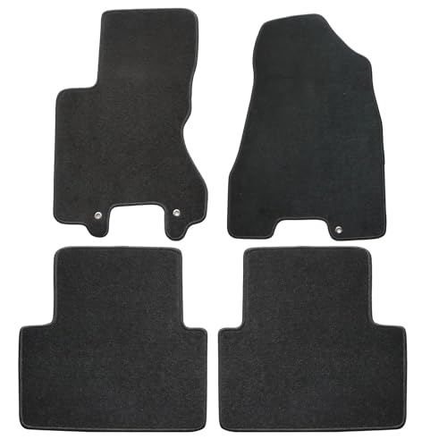 Mythoria Custom Fit Car Floor Mats Fit for Nissan Rogue 2008 2009 2010 2011 2012 2013, Waterproof Velour Carpet Full Set, All-Weather Protection, Anti-Slip Backing, Odorless, Black