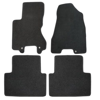 Mythoria Custom Fit Car Floor Mats Fit for Nissan Rogue 2008 2009 2010 2011 2012 2013, Waterproof Velour Carpet Full Set, All-Weather Protection, Anti-Slip Backing, Odorless, Black
