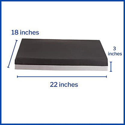 McKesson Seat Cushion for Wheelchairs and Office Chair, Foam/Gel, 22 in x 18 in x 3 in, 1 Count - size: 22x18x3 Inch (Pack of 1)