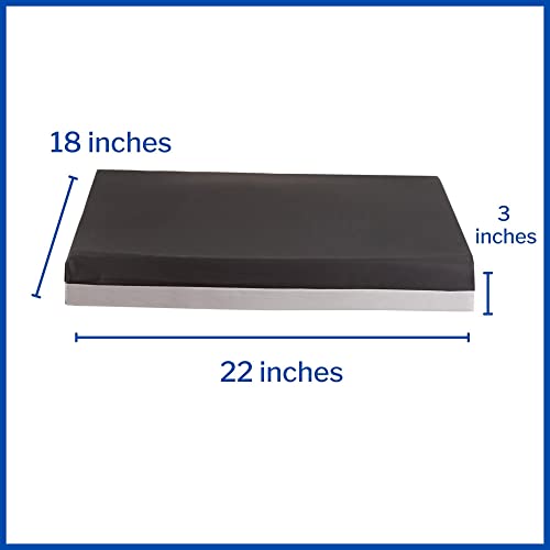 McKesson Seat Cushion for Wheelchairs and Office Chair, Foam/Gel, 22 in x 18 in x 3 in, 4 Count - size: 22x18x3 Inch (Pack of 4)