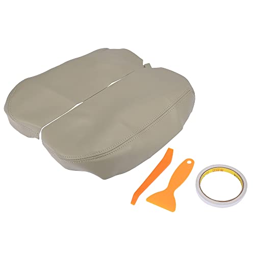 X AUTOHAUX Pair Car Center Console Lid Armrest Seat Box Cover Protector Replacement Microfiber Leather for Acura MDX 2007-2013 Beige