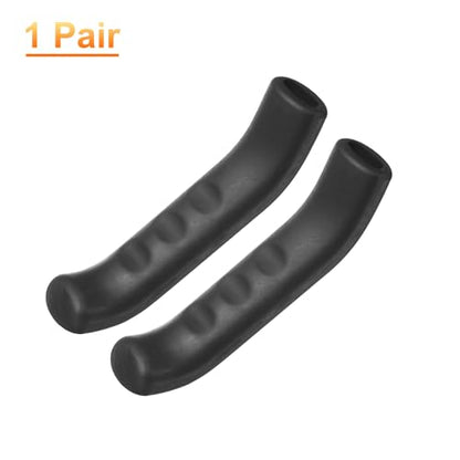 HARFINGTON 1 Pair Bike Brake Lever Cover Silicone Brake Lever Grip Protector Anti-Slip Brake Handle Protection Covers Sleeve for Mountain Road Bike Cycling, Black - color: Black
