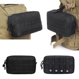6 Pack Tactical Molle Automotive Seat Back Organizer Tactical Vehicle Panel Organizer with 5 Detachable Molle Pouch for Car Truck Ford Jeep Vehicle,US Flag Patch For Man (5 Pouches) - style: 6 Pack