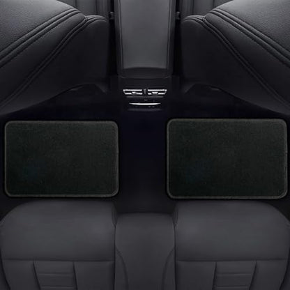Waterproof Universal Fit Car Floor Mats,Velvet Car Carpet Mats, Black Car Mats with Anti-Slip Nibbs Backing Driver Heel Pad Fit for SUV,Vans,sedans,Trucks,Set of 4pcs Girl Women Men(All Black) - color: Black2