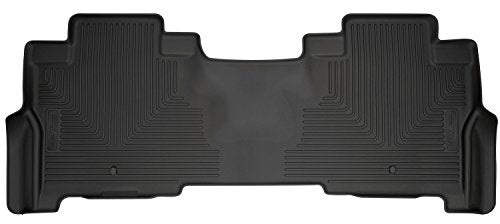 Husky Liners Weatherbeater Floor Mats | Fits 2018-2024 Ford Expedition | 2nd Row, 1-pc Black - 14341 - size: 2nd Row