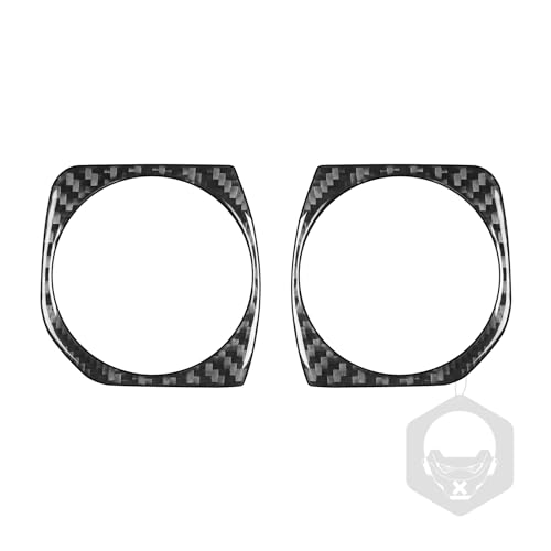 2PCS Rear Air Vent Frame Trim Compatible with Jeep Wrangler JL JLU Gladiator JT 2018-2024, Real Carbon Fiber Material Air Conditioning Outlet Cover Accessories - color: Black 19