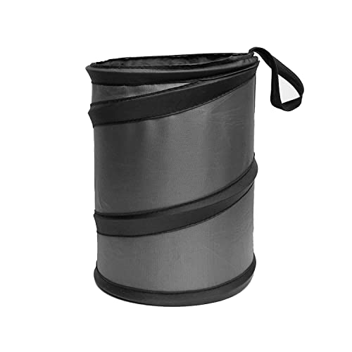FH Group Automotive Waterproof Portable Collapsible Small Trash Can Garbage Container fits Most Cars,Polyethylene, SUVs, and Trucks Gray - color: Gray, style: Small