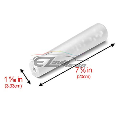 EZAUTO WRAP White Shift Knob Stick Frosted Matte Crystal Bubble Long Throw Gear Shifter 20cm - color: Matte White, size: 20cm