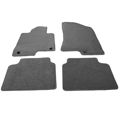 IKON MOTORSPORTS, Custom Fit Floor Mats Compatible with 2021-2026 Kia K5, Gray/Grey Nylon Car Auto Front Rear Carpets Liner 4PC Set Protector, 2022