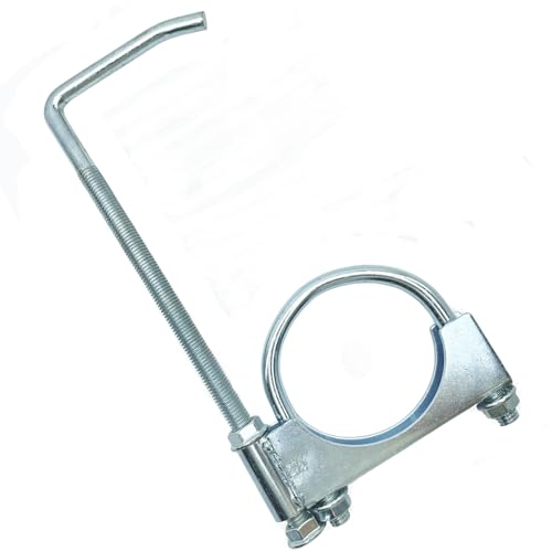 Universal 2.5 Inch Exhaust Clamp with Hanger, Muffler Hanger Exhaust Hanger for Cars, Trucks - size: 2.5"