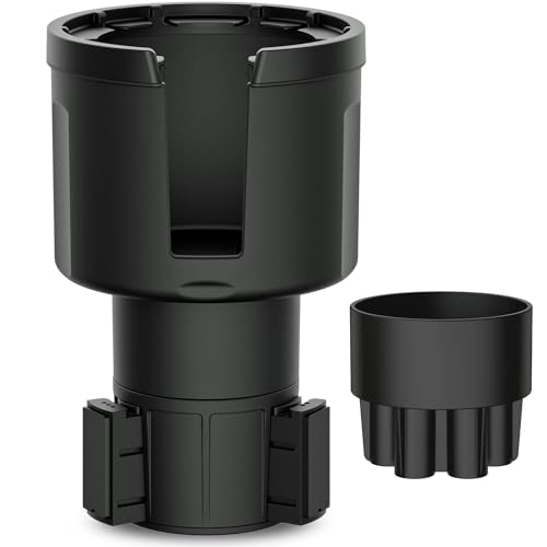 Swigzy Car Cup Holder Expander (Long Base) - Adjustable Expandable Insert Extender, Automotive Adapter Holds Hydro-Flask, Yeti, Nalgene, Large (32 40 oz) Water Bottles, Big Drinks - Universal - color: Black, size: Holds 18-40 oz (Long Base)