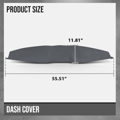 G-PLUS TPE Dashboard Panel Dash Cover Compatible with Ford Mustang 2005 2006 2007 2008 2009, Gray