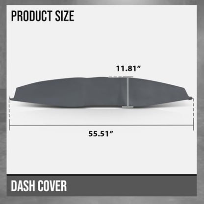 G-PLUS TPE Dashboard Panel Dash Cover Compatible with Ford Mustang 2005 2006 2007 2008 2009, Gray