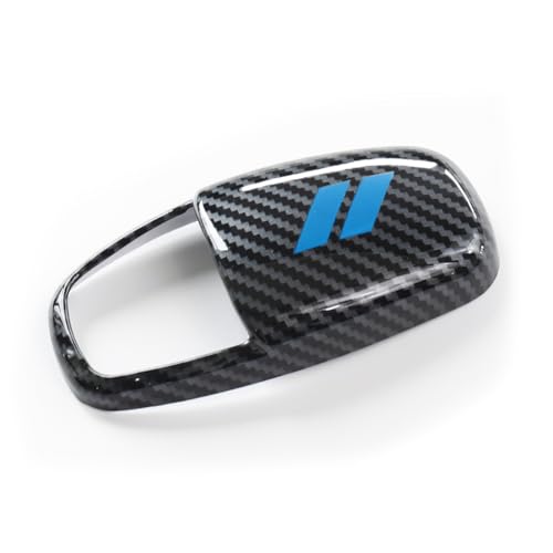 for Dodge Charger 2015-2023 Challenger 2015-2024 Durango 2016-2026 Accessories Interior Protector Gear Shift Knob Cover Trim Protector Cap (Carbon Fiber Pattern + Blue) - color: Carbon Fiber Pattern + blue