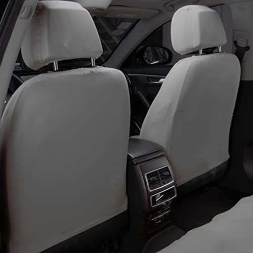 Flying Banner Car Seat Covers Front Seats Rear Bench Polyester car seat Protectors Easy installations Rear Bench Split Classic Man Lady Truck - color: Solid Gray