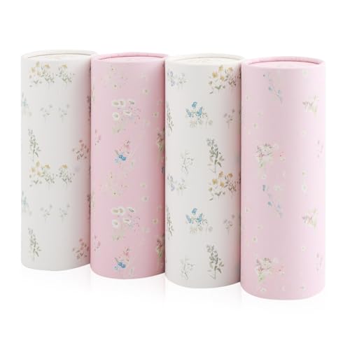 4PCS Cars Tissue Holder,Refillable & Pull-Out Car Tissues Cylinder with 50-Count Per Box,Exquisite Cup Holder Tissues for Cars with Easy Open Lid for Travel and Daily Use