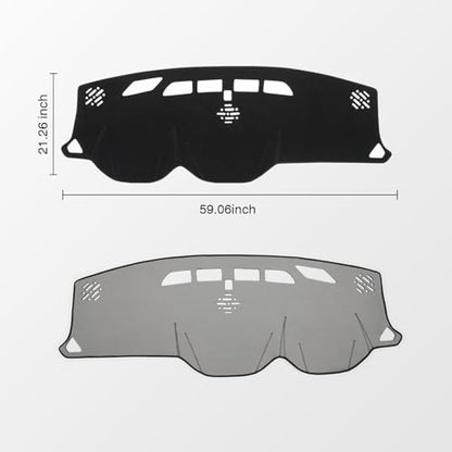 KUST Black Dash Cover for Chevy Chevrolet Traverse 2018-2023 (L, LS, LT,Premier, High Country) Polyester Dashboard Cover Non-Slip Interior Accessories for Traverse Custom Fit Dash Mat - size: 59.06"×21.26"(Chevrolet Traverse 18-23)