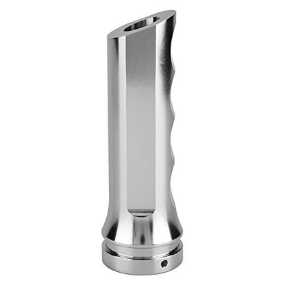 Handbrake Cover, Universal Auto Car Aluminum HandBrake Cover Handle Protector Hand Brake Sleeve Red Brake system modification (Silver)