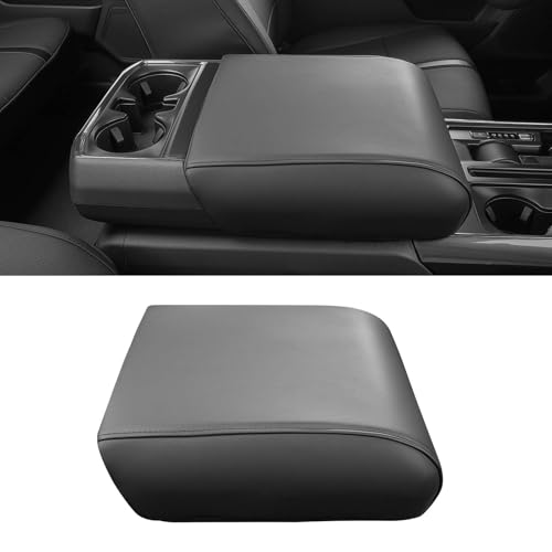 DiffCar® Console Center Cover for Ford F150: 2021-2026(Bucket Seat Console Only), Faux Nappa Leather Armrest Protector for F-150 Truck Interior, Car Accessories for F 150 2021 2022 2023 2024 2025 2026