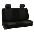 FH Group Rear Solid Bench Automotive Seat Cover | Universal Cloth Seating for SUV, Sedan, Van | Washable Car Seat Covers Interior Accessories - Black - color: Black