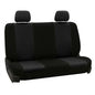 FH Group Rear Solid Bench Automotive Seat Cover | Universal Cloth Seating for SUV, Sedan, Van | Washable Car Seat Covers Interior Accessories - Black - color: Black