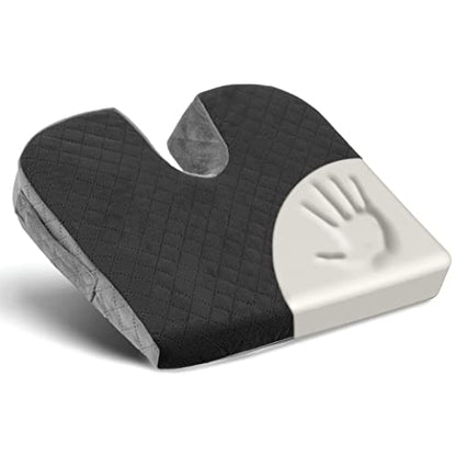 Kölbs Car Seat Cushion Truck Driver Cushion, Wedge Seat Cushion with Cutout for Coccyx Tailbone Pain Relief, Stylish Chic Jacquard Cover