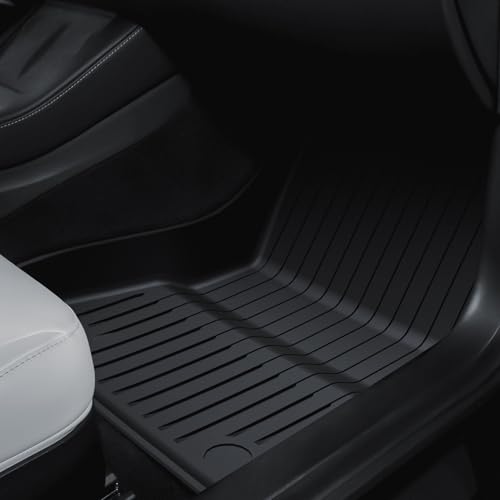 2021-2023 Tesla Model 3 Highland Floor Mats, Custom-Fit All-Weather TPE Full Set with Cargo Liner & Trunk Mat Accessories (2021-2023 Model 3 Full Floor Mat Kit Set of 6) - size: Floor Mats for 2021-2023 Model 3| 6PCS