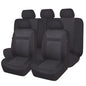 Flying Banner Car Seat Covers Full Set Universal fit Most Car,Truck,SUV and Van Comfortable Airbag Compatible Jacquard & Polyester (Full Set - Low Back, Black Black) - color: Black Black