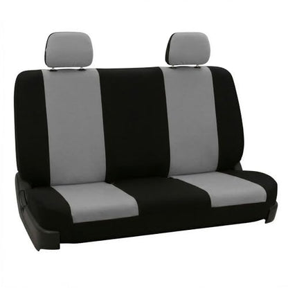FH Group Automotive Solid Bench Car Seat Cover Flat Cloth Rear Set, Easy to Install – Universal Fit for Cars Trucks & SUVs (Gray) FB050012 - color: Gray