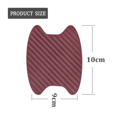 4PCS Car Handle Cup Stickers, Carbon Fiber Scratch Auto Door Protective Film, Non-Marking Bowl Protector, Universal Paint Cover Guard for Most Cars, SUV (Wine Red/4PCS) - color: Wine Red/4PCS