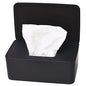Diaper Wipes Dispenser, Tissue Storage Box Case, Wet Wipe Dispenser Holder with Lid for Home, Office, Cars (Black) - color: Black