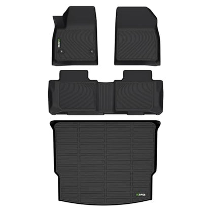 HAFIDI® Floor Mats & Cargo Liner Set Fit for 2019-2025 2026 Chevy Blazer Gas Only (Not for EV & Trailblazer) All Weather Protection TPE Anti-Slip Automotive Floor Liners Blazer Accessories - Black - style: 4) For Blazer 2019-2026 Full Set