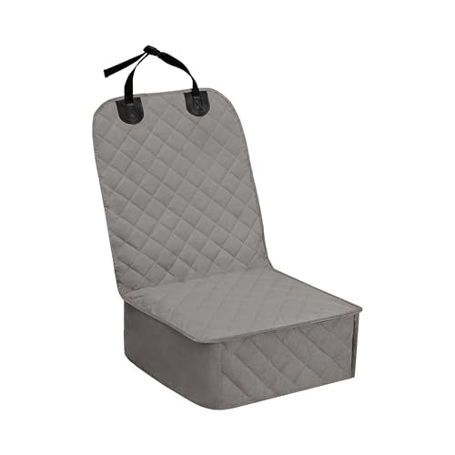 Easy-Going Waterproof Dog Car Seat Cover, Pet Front Cover for Cars, Durable and Nonslip Dog Seat Protector for Trucks, Jeep, SUV and Cars (Front Seat, Grey)