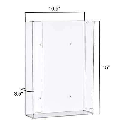 Amazing Abby Acrylic Glove Box Holder, Wall-Mounted Glove Dispenser, Floating Glove Box Organizer, Large Size (for 3 Boxes), 10.5" W x 15.0" H x 3.5" D (Mounting Hardware Included) - size: Large (for 3 Boxes)
