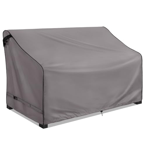 KylinLucky Outdoor Patio Sofa Cover fit 62 x 38 x 35 inch, 61 x 37, 60 x 36 Waterproof Weatherproof Heavy Duty 600D Garden Furniture Cover for Outside Sofa Couch - color: Cloudy Grey, size: 62x38x35 inch