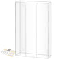 Triple Glove Box Holder Dispenser - Kitchen, Medical, & Latex Glove Holder Wall Mount or Countertop, Universal Fit - Thick Acrylic, Easy to Use, Slide, & Load Open Top Design - Clear