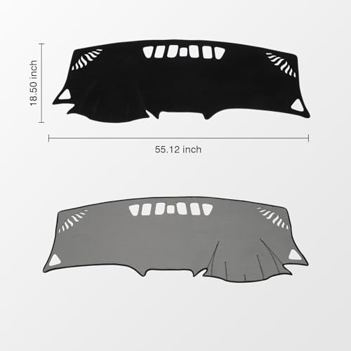 KUST Black Dash Cover for 2018-2023 2024 Chevrolet Equinox (Without HUD) (L, LS, LT, Premier) Non-Slip Dashboard Cover Polyester Dashboard Cover Accessories for Equinox Custom Fit Dash Mat No Glare - size: 55.12"×18.5"(Chevrolet Equinox 18-24)