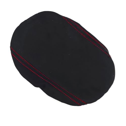 1 Piece Car Armrest Cushion Pad Memory Foam Center Console Armrest Cover Cushion Compatible with Hyundai Elantra 2021-2024 Accessories(Red Line Stitches) - color: Black Covering Red Line Stitches Armrest Cushion