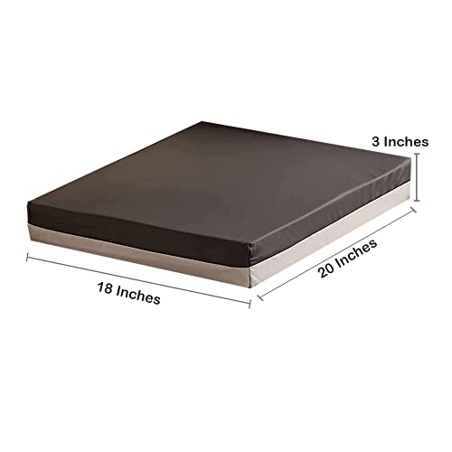 McKesson Seat Cushion for Wheelchairs and Office Chair, Foam/Gel, 20 in x 18 in x 3 in, 1 Count - size: 20x18x3 Inch (Pack of 1)