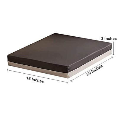 McKesson Seat Cushion for Wheelchairs and Office Chair, Foam/Gel, 20 in x 18 in x 3 in, 1 Count - size: 20x18x3 Inch (Pack of 1)